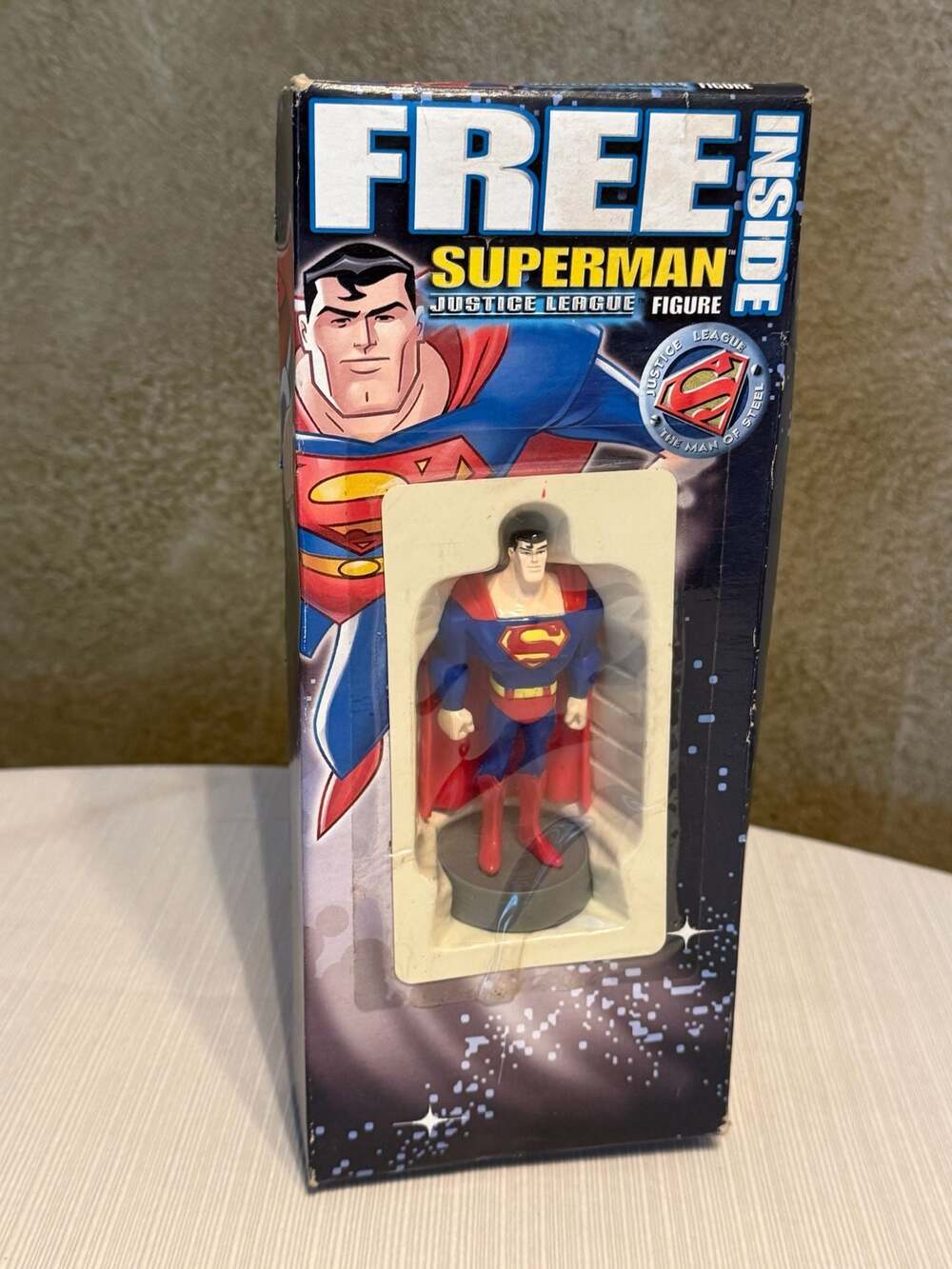 Justice League Superman Action Figure Post Cereal Premium Giveaway in Box